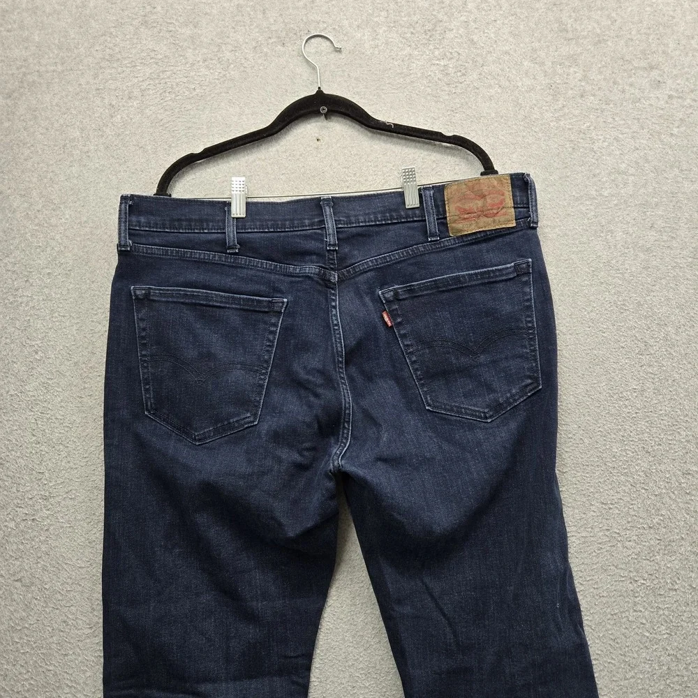 Levi's 502 Men Jeans 38X30 Dark Blue Denim Tapered Leg Allseason Tech